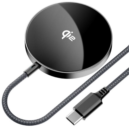 Wireless Charger Acefast E24 15W MagSafe Compatible and Qi2 Compliant Black