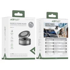 Mobile Phone Magnetic Desktop Holder Acefast E27 with Powerfull Magnets and Free Rotation Grey