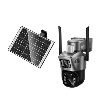 IP Camera Hoco DI76 Feather Solar Powered FullHD IP65 355&deg; Dual Camera Full Colour Night Vision Two-Way Voice Intercom Motion Detection