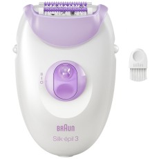 Body Epilator BRAUN SE3-000 Silk Epil 3 with 20-tweezer System and SoftLift Tips and SmartLight Suitable for Sensitive Areas