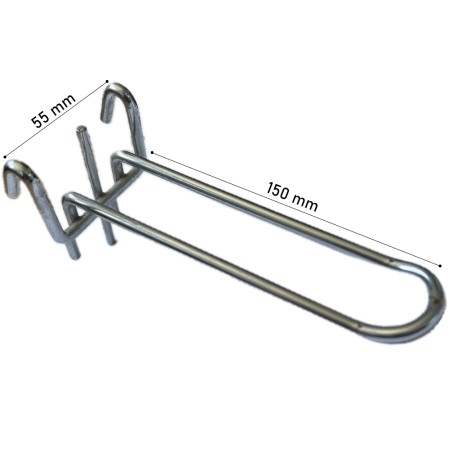 Double Hook 15cm Metal Heavy Duty for Grid Display Stand