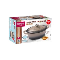 Oval Enamel Pot 28x11.2cm 3.5lt Lamart IRON LT1305