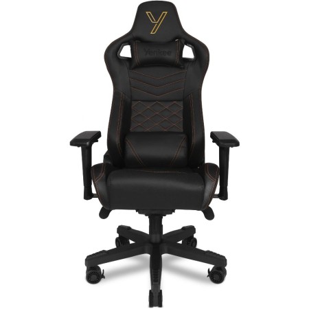 Gaming Chair Yenkee YGC 200BK FORSAGE XL Black with Scratch Resistant PU Leather and 4D Armrest Adjustment Max. Load 150kg