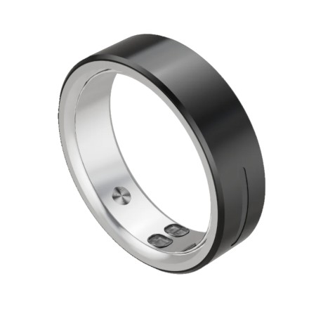 Smart Ring Maxcom mRing MR200 No.13 (Inside DIameter 22.3mm) IP68 with Heart Rate and Sleep Monitoring Black