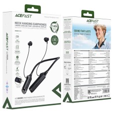 Wireless Earphones Hands Free Acefast N6 Magnetic v5.4 1000mAh 130hr Playback Time IPX4 &Beta;lack