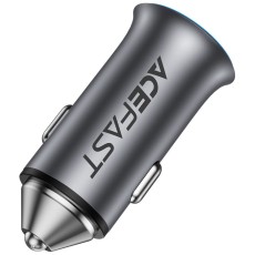 Car Charger Acefast B16 1xUSB-C 1xUSB-A PD95W QC3.0 Aluminum Housing with Ambient Light Grey