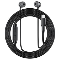 Hands Free Acefast L8 Earphones Stereo USB-C Black 1.2m with HD Mic Compatible with All USB-C Devices