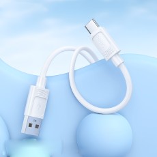 Cable Hoco X122 USB-A to USB-C 3.0A Fast Charging White 1m