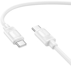 Data Cable Hoco X122 Benefit USB-C to USB-C PD60W 3A Fast Charging White 1m
