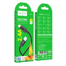 Cable Hoco X122 USB-A  to Lightning 2.4A Fast Charging Black 1m
