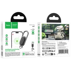 Tracking device Hoco E91J Tiger Keychain with a Carabiner Only for iOS Compatible with Apple Find My Network Black