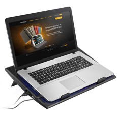 Laptop Cooler Yenkee YSN 120 for Laptops up to 17" with Lighting and Two Low Noise Fans 1000 Rpm