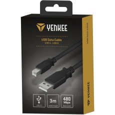 Data Cable Yenkee YCU 015 USB-A to USB-B 2.0 480Mbps 3m