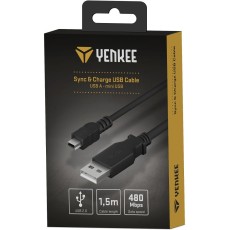 Data Cable Yenkee YCU 010 USB-A to Mini USB 2.0 480Mbps 1.5m