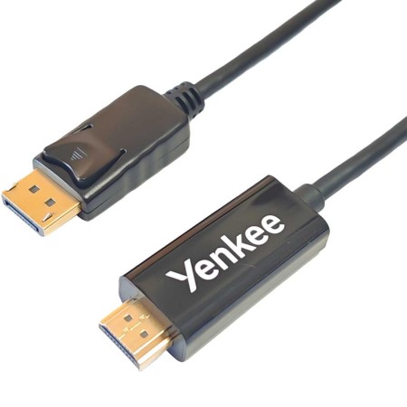 HDMI to Display Port Cable Yenkee YCH 415 1.4 4K/30Hz Gold Plated Black 2m