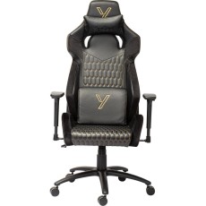Gaming Chair Yenkee YGC 110GD ONYX Black with Scratch Resistant PU Leather 3D Armrest Adjustment Max. Load 130kg