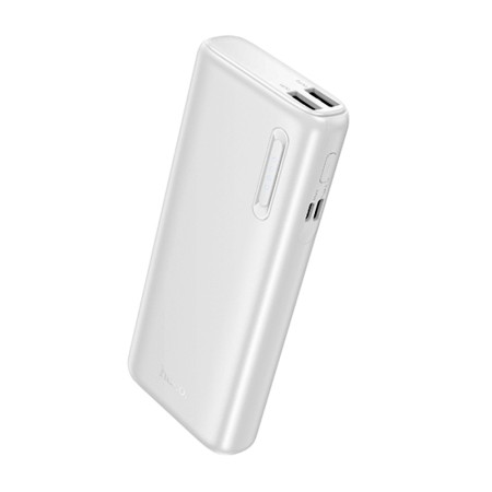 Power Bank Hoco J158A Runner 10000mAh Fast Charge 5V/2A Slim with 2xUSB-A 1xUSB-C 1xMicro USB and LED Battery Indicator White