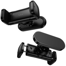 Mobile Phone Magnetic Mini Desktop Holder Hoco HD12 for 4.5" - 7" Devices (55-88mm) Suitable for all Flat Metal Surfaces Black