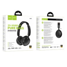 Wireless Stereo Headphone Hoco W66 Wave v5.4 300mAh 32hr Use Time and Microphone Black