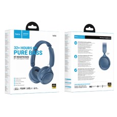 Wireless Stereo Headphone Hoco W66 Wave v5.4 300mAh 32hr Use Time and Microphone Blue