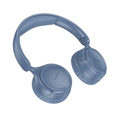 Wireless Stereo Headphone Hoco W66 Wave v5.4 300mAh 32hr Use Time and Microphone Blue