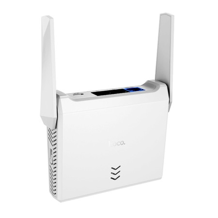 WiFi Router Mini Hoco HI36 Wifi4 300Mbps 2.4GHz 2x5dBi White