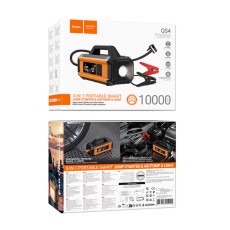 Hoco QS4 Smart Air Pump 3.8 bar Air Pressure with 5 Working Modes and Car Battery Starter 10000mAh 38.5Wh with LED Display