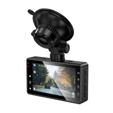 Windshield Cam Hoco DV14 720p HD 200mAh Wide Angle Lens 120&deg; 3" Display Supports MicroSD Card up to 64GB Black