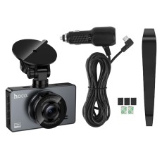 Windshield Cam Hoco DV14 720p HD 200mAh Wide Angle Lens 120&deg; 3" Display Supports MicroSD Card up to 64GB Black