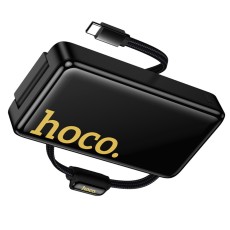Power Bank Hoco Q45 Worrier 10000mAh 22.5W PD20W QC3.0A and Wall Charger with 1xUSB-C 1xUSB-A and Intergrated USB-C Cable Black