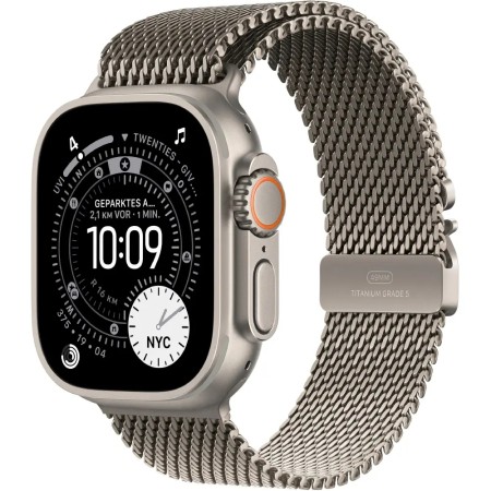 Apple Watch Ultra 3 49mm GPS eSIM NFC IP6X Titanium Case Natural with Natural Titanium Milanese Loop