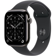 Apple Watch Series 11 5G (2025) Aluminum 42mm GPS eSIM NFC IP6X Aluminum Case Slate with Black Sport Band