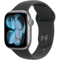 Apple Watch Series 11 5G (2025) Aluminum 46mm GPS eSIM NFC IP6X Aluminum Case Space Grey with Black Sport Band