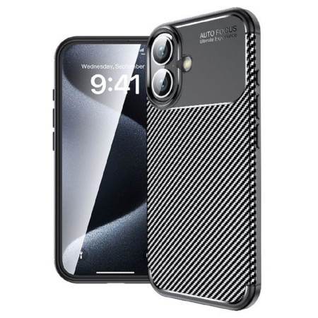 Case Ancus AutoFocus Carbon Fiber &gamma;&iota;&alpha; Apple iPhone 17 Black