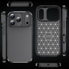 Case Ancus AutoFocus Carbon Fiber &gamma;&iota;&alpha; Apple iPhone 17 Pro Black