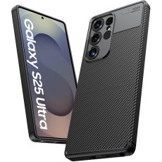 Case Ancus AutoFocus Carbon Fiber για Samsung SM-S938 Galaxy S25 Ultra 5G Black