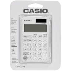 Calculator Dual 10 Digits LCD Display Casio SL-310UC-WE White