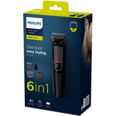 Trimmer Philips MG3710/15 Multigroom Series 3000 Cordless for Body and Face withNose Attatchment and 4 Different Length Combs Black