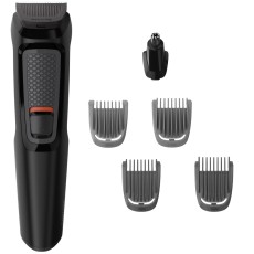 Trimmer Philips MG3710/15 Multigroom Series 3000 Cordless for Body and Face withNose Attatchment and 4 Different Length Combs Black