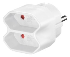 GOOBAY &alpha;&nu;&tau;ά&pi;&tau;&omicron;&rho;&alpha;&sigmaf; &rho;&epsilon;ύ&mu;&alpha;&tau;&omicron;&sigmaf; 51000, 2x Euro, 230V 2.5A, &lambda;&epsilon;&upsilon;&kappa;ό&sigmaf;