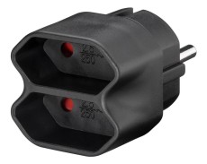 GOOBAY &alpha;&nu;&tau;ά&pi;&tau;&omicron;&rho;&alpha;&sigmaf; &rho;&epsilon;ύ&mu;&alpha;&tau;&omicron;&sigmaf; 51002, 2x Euro, 230V 2.5A, &mu;&alpha;ύ&rho;&omicron;&sigmaf;