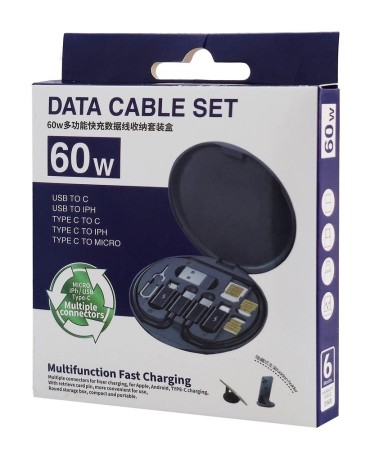 POWERTECH all in one &kappa;&iota;&tau; &phi;ό&rho;&tau;&iota;&sigma;&eta;&sigmaf; &mu;&epsilon; &kappa;&alpha;&lambda;ώ&delta;&iota;&omicron; & &alpha;&nu;&tau;ά&pi;&tau;&omicron;&rho;&epsilon;&sigmaf; CAB-U161, 60W, 30cm, &mu;&alpha;ύ&rho;&omicron;