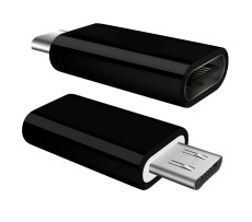 POWERTECH αντάπτορας Micro USB σε USB-C θηλυκό CAB-UC020, OTG, μαύρος