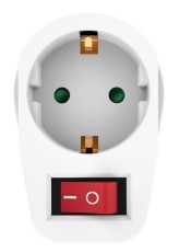 POWERTECH &alpha;&nu;&tau;ά&pi;&tau;&omicron;&rho;&alpha;&sigmaf; &rho;&epsilon;ύ&mu;&alpha;&tau;&omicron;&sigmaf; PT-810, 1x schuko, 16A, &lambda;&epsilon;&upsilon;&kappa;ό&sigmaf;