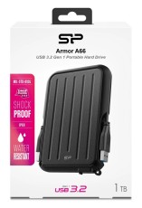 SILICON POWER εξωτερικός HDD Armor A66, 1TB, USB 3.2, μαύρος