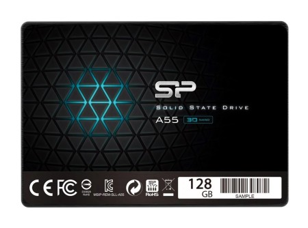 SILICON POWER SSD A55 128GB, 2.5", SATA III, 550-420MB/s 7mm, TLC