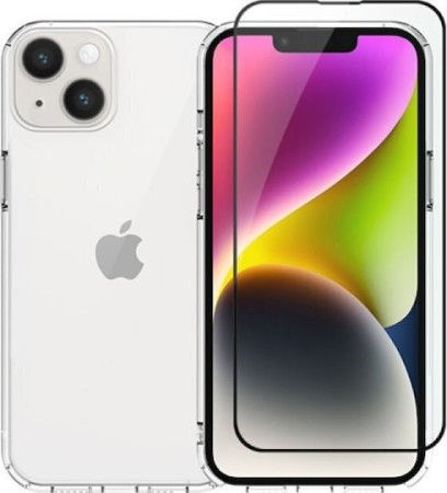 Vivid Set TPU Case + Full Face Tempered Glass Apple iPhone 14 Plus Black