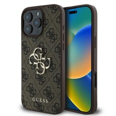 Guess case for iPhone 16 Pro 6,3" GUHCP16L4GMGBR 4G Big Logo brown